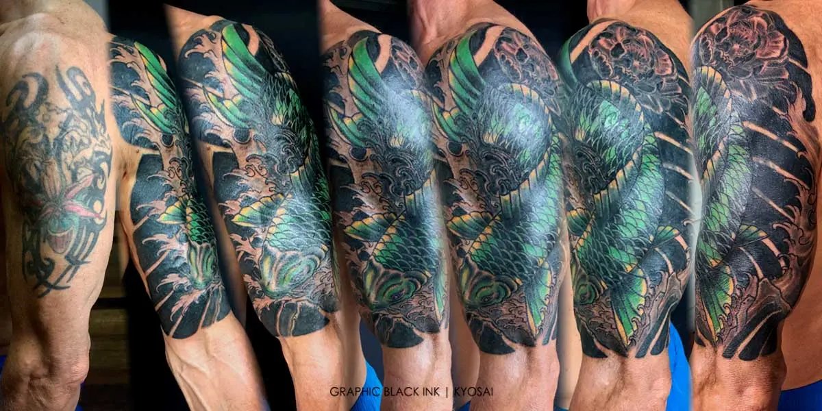 japanese-koi-fish-cover-up-old-tribal-tattoo-bangkok