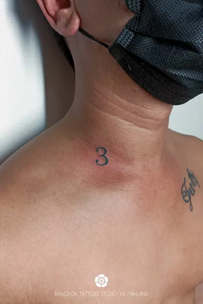 minimalsit-number-3-tattoo