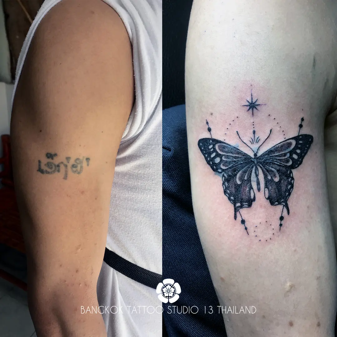 old-font-cover-up-butterfly-tattoo